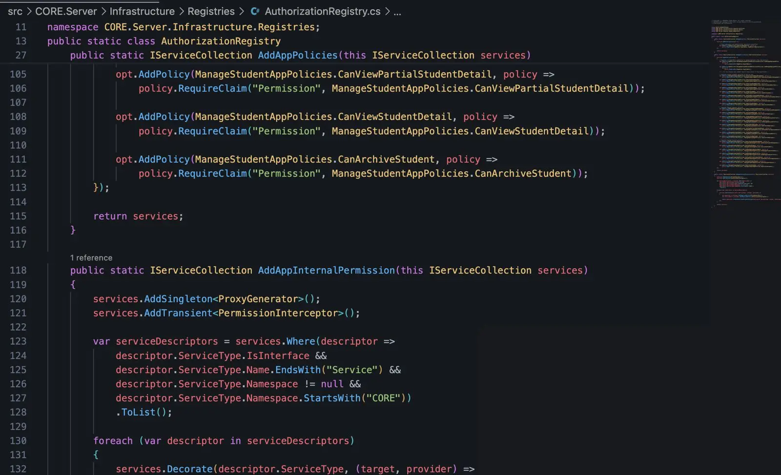CORE Platform - Authorization Policies Registry