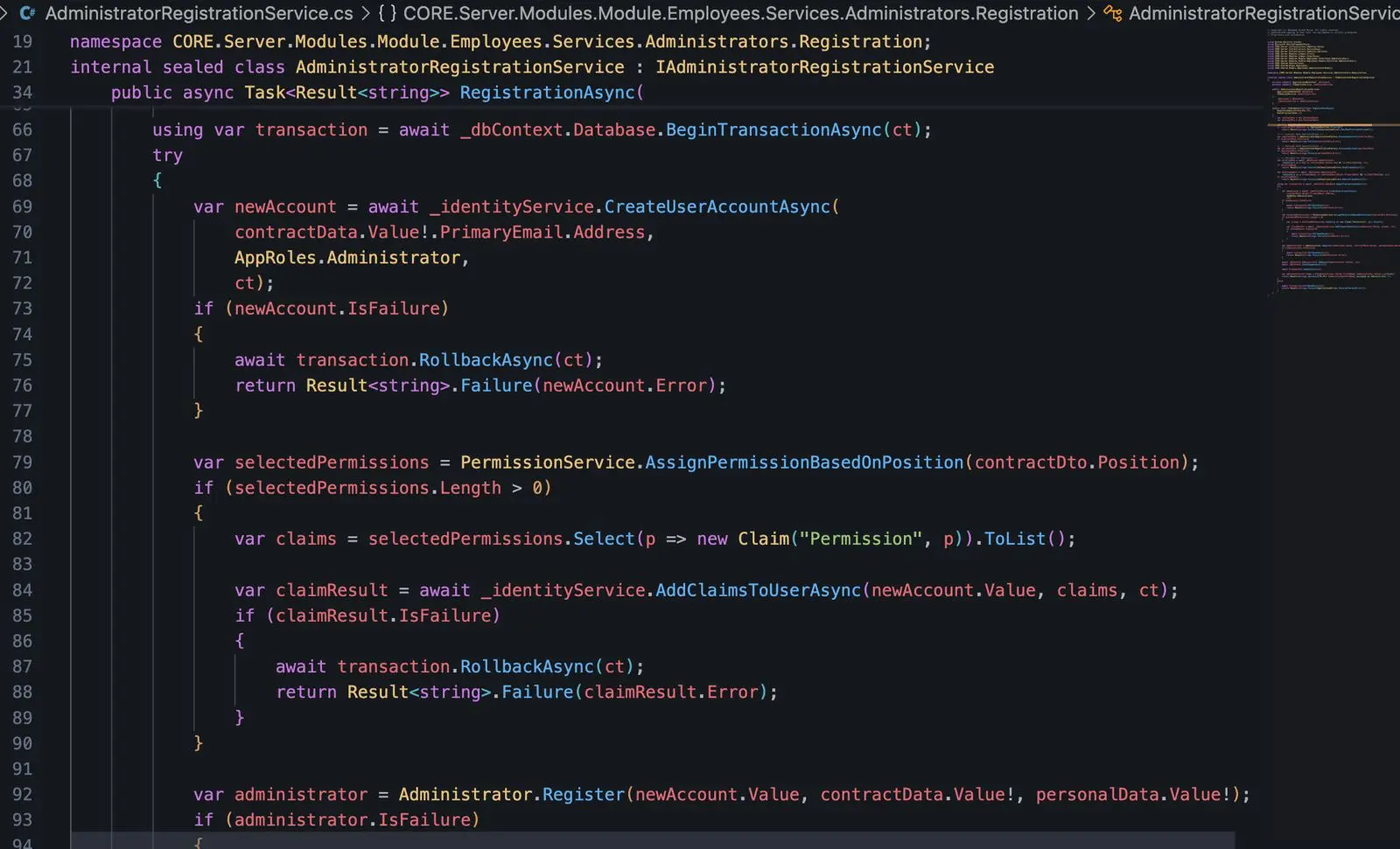CORE Platform - Administrator Registration